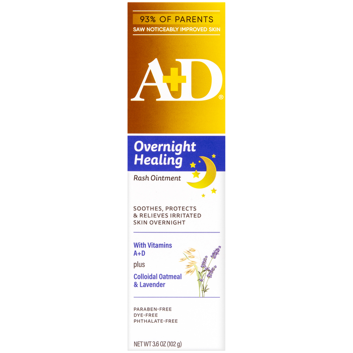 Case of 36-A+D Overnight Healing Rash Ointment 3.6oz By Bayer Corp