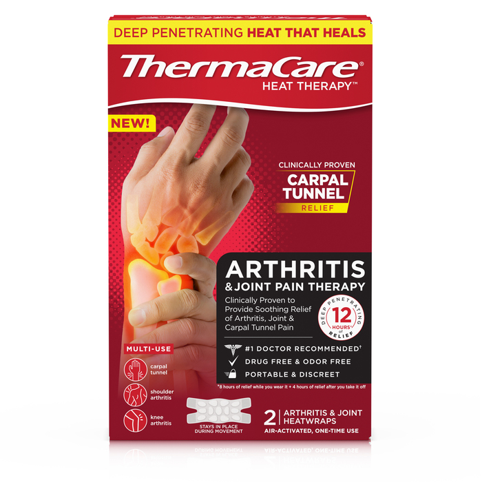 pack of 12-ThermaCare Arthritis & Joint Pain Therapy Heatwraps 2ct