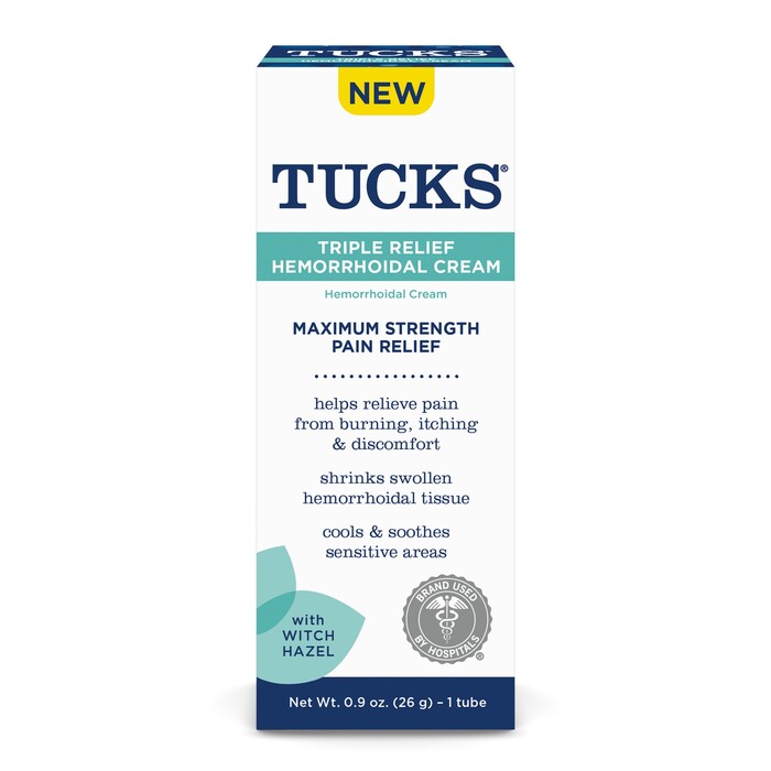 Case of 12-Tucks Triple Relief Hemorrhoidal Cream 0.9oz by Blistex