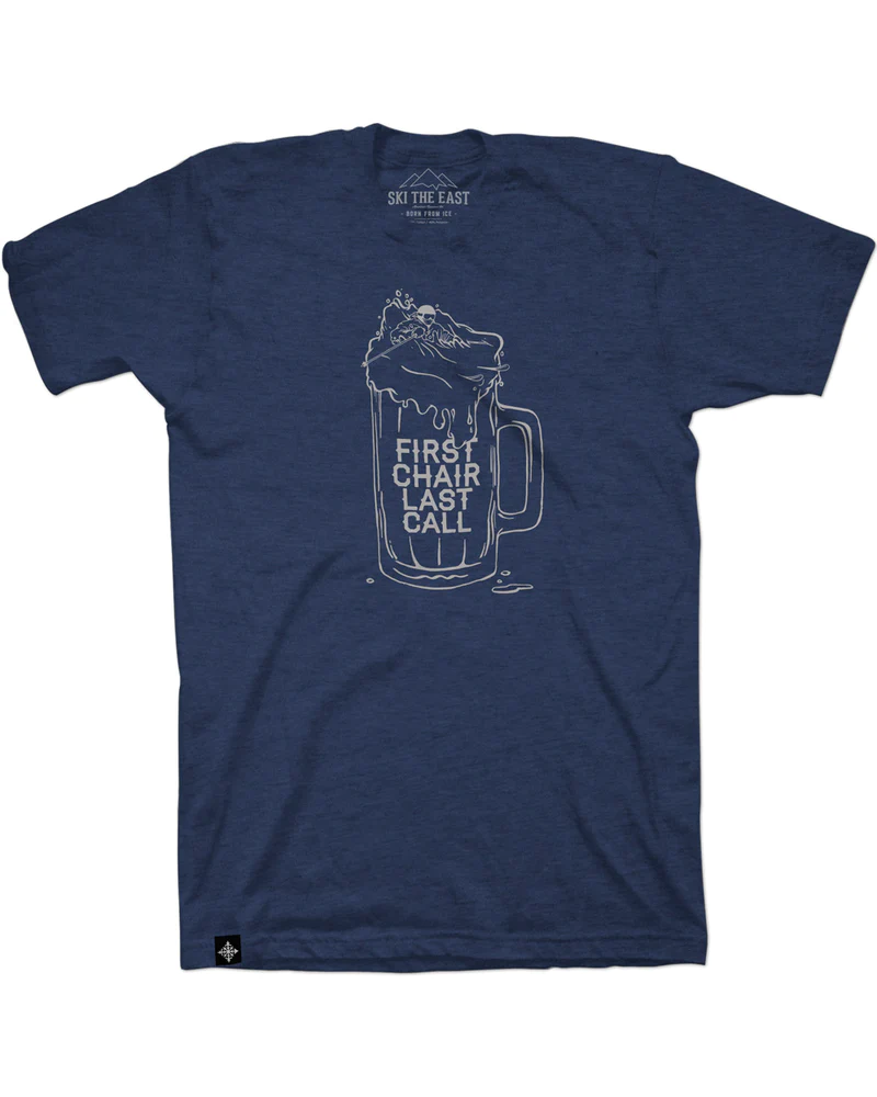 SKI THE EAST - First Chair Last Call Tee - Navy