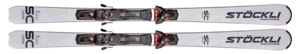 STOCKLI - LASER SC SKIS W/BIBDING SRT-12 RED/BLACK