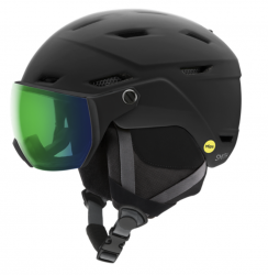 SMITH SURVEY MIPS HELMET MATTE BLACK W/CHROMAPOP EVERYDAY GREEN MIRROR LENS - 20