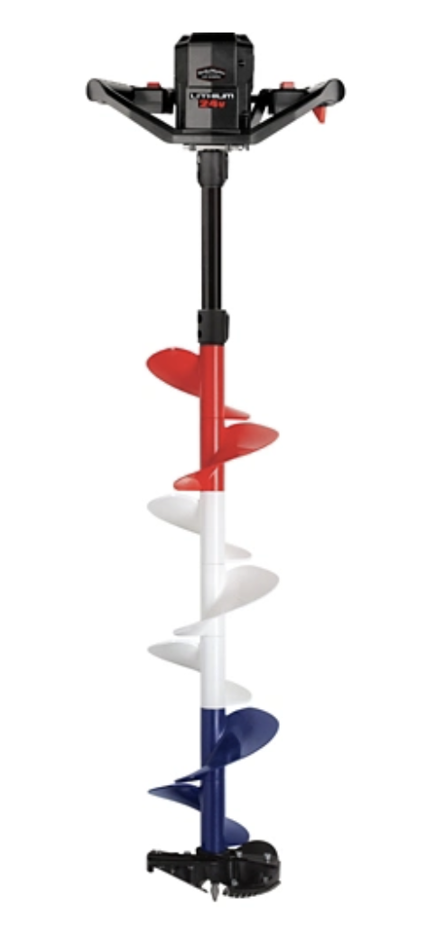 STRIKEMASTER LITHIUM 24V USA ELECTRIC ICE AUGER 8 with Battery
