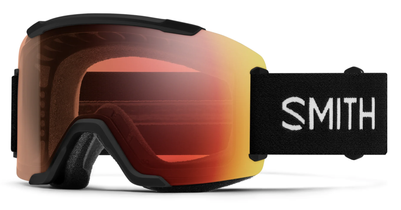 SMITH SQUAD BLACK + CHROMAPOP™ PRO PHOTOCHROMIC RED MIRROR 