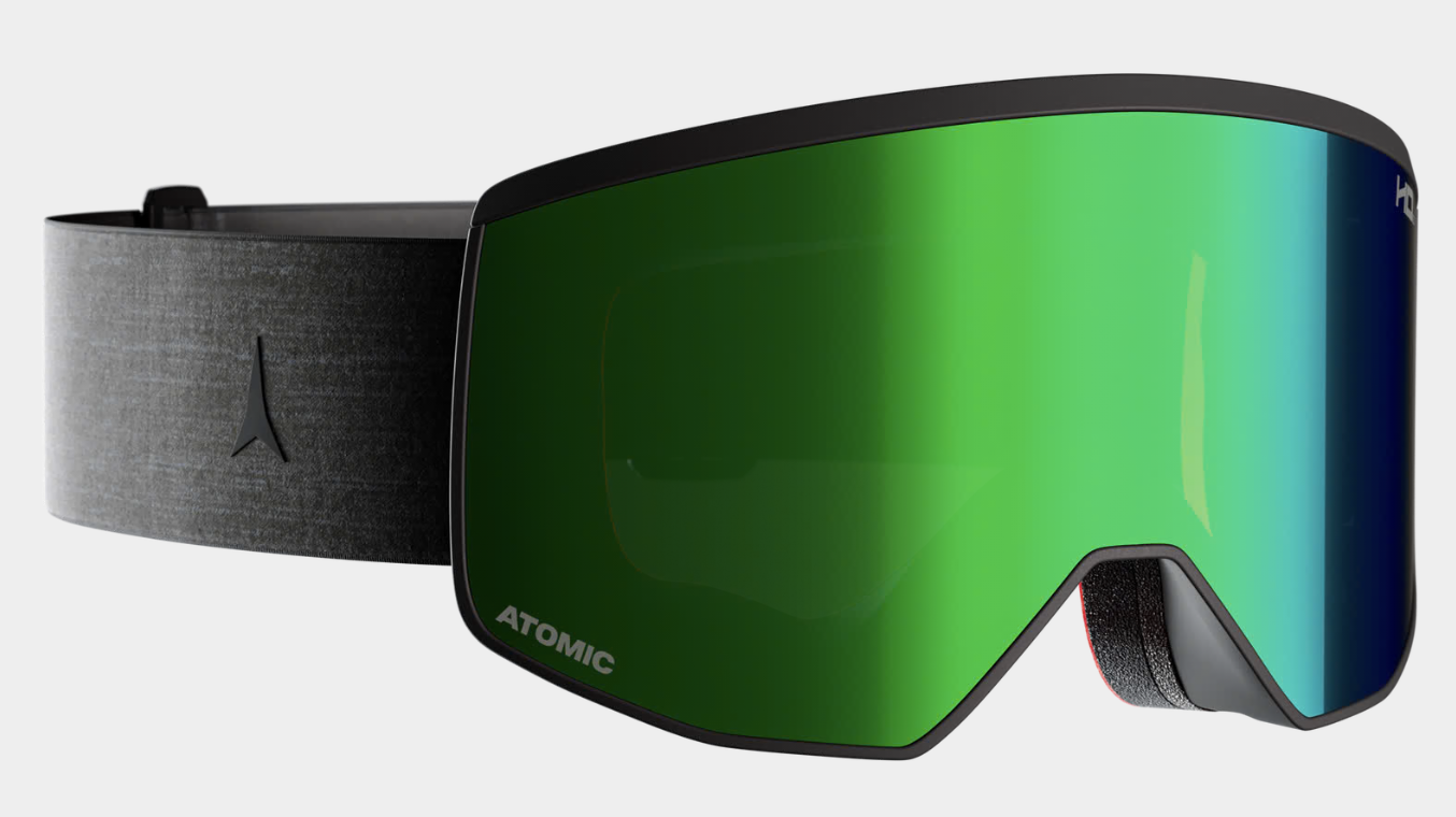 Image 0 of ATOMIC FOUR PRO L HD GOGGLES, ALL BLACK + GREEN HD LENS- 2027