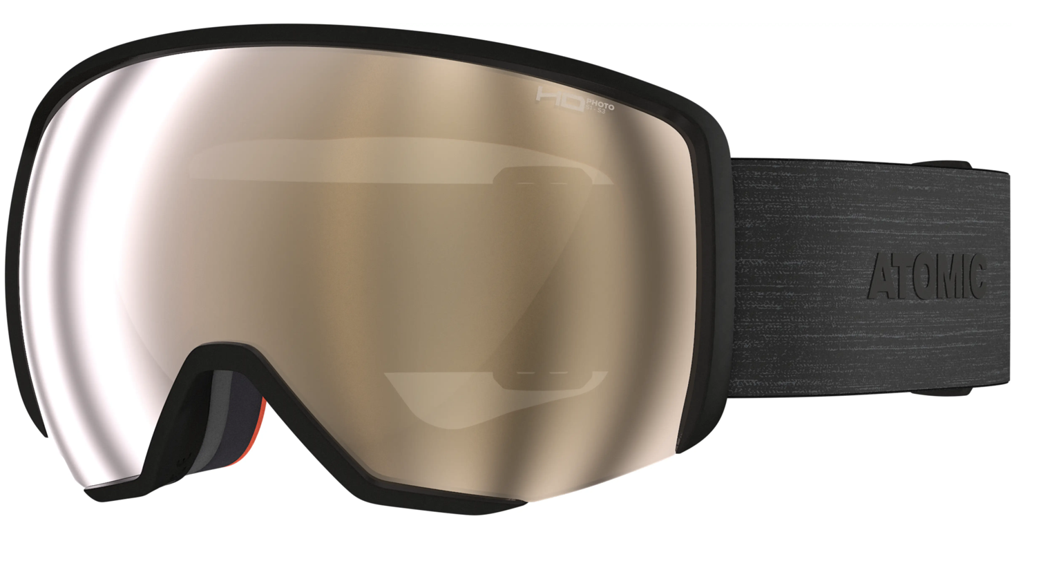 Image 0 of ATOMIC REVENT L HD PHOTO GOGGLES, BLACK + AMBER GOLD LENS - 2027