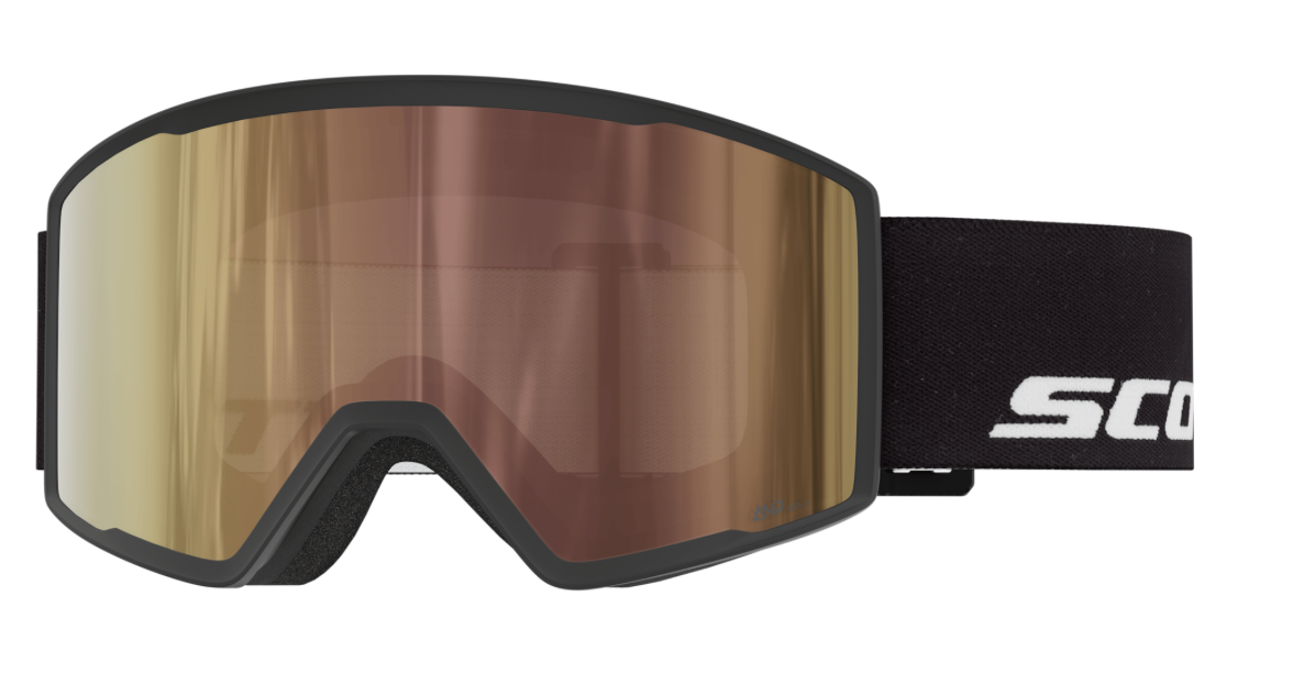 Image 0 of SCOTT TRACE PRO LIGHT SENSITIVE GOGGLE, BLACK + AMP LS CINNAMON CHROME LENS