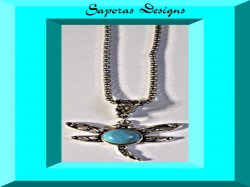Tibetan Silver & Turquoise Dragonfly Design Necklace Native Ethnic