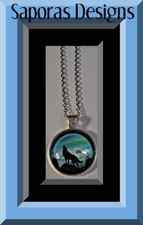 Image 0 of Silver Tone Wolf Design Necklace