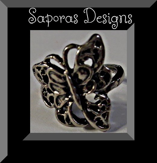 Image 0 of Vintage Butterfly Design Ring Size 5.5