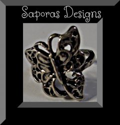 Vintage Butterfly Design Ring Size 5.5