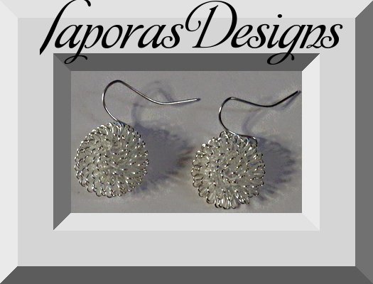 Image 0 of Silver Tone Dangle Snow Ball Design Earrings