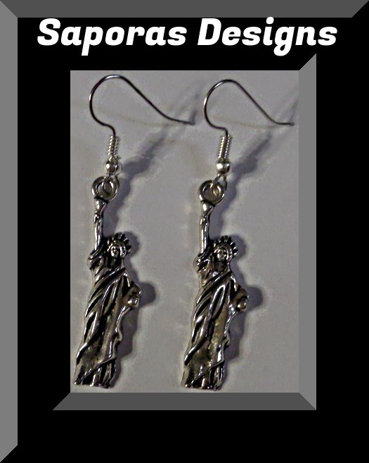 Image 0 of Tibetan Silver Statue Of Liberty Design Dangle Earrings