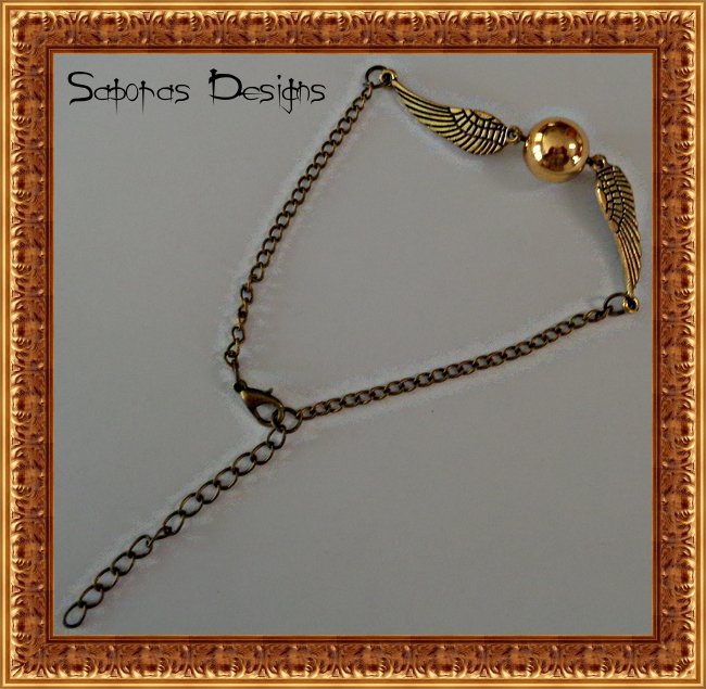 Image 0 of Harry Potter Snitch Design Bracelet Gold Tone In Color