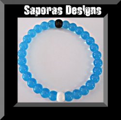 Blue Silicone Bracelet Medium In Size Unisex