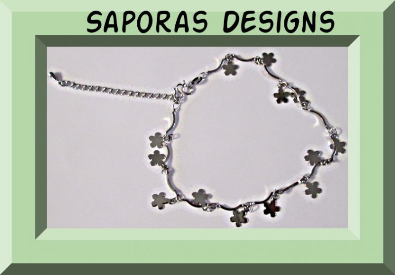 Image 0 of 18KRP Flower Design Anklet
