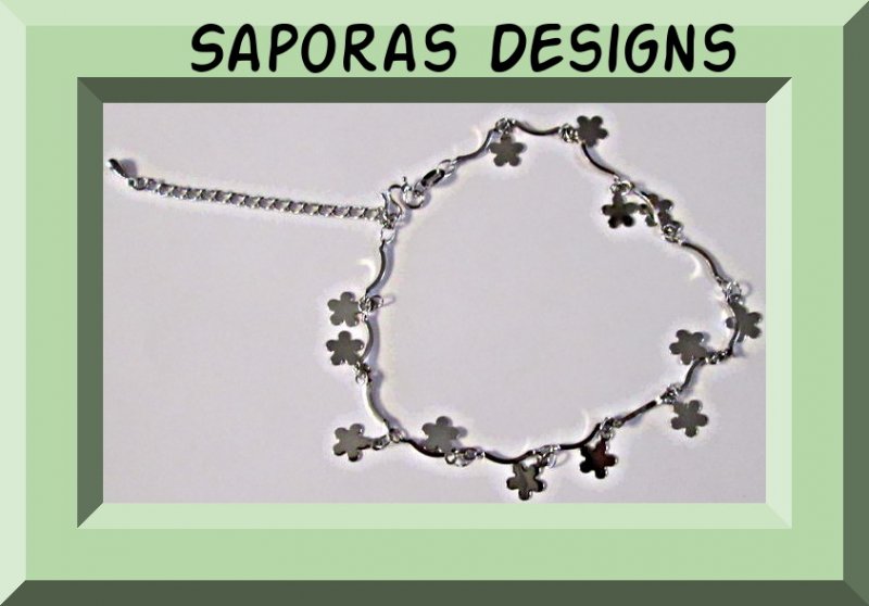 Image 0 of 18KRP Flower Design Anklet