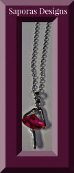 Silver Tone Ballerina Design Necklace With Pink Crystal