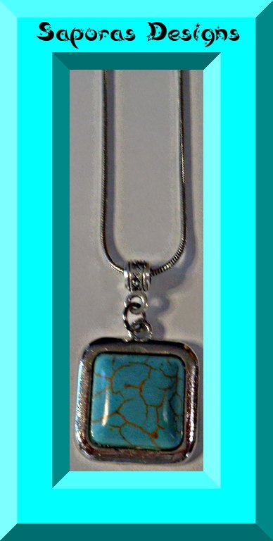 Image 0 of Tibetan Silver & Turquoise Necklace Native Ethnic Tribal Bohemian Design