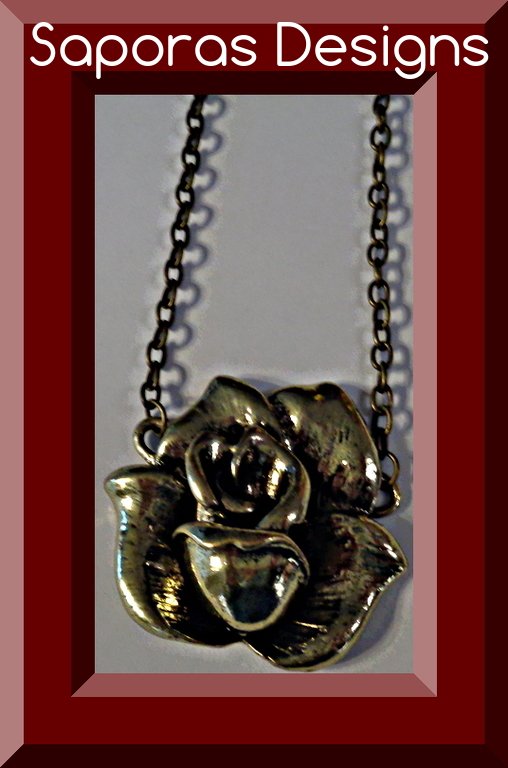 Image 0 of Antique Flower / Rose Design Necklace