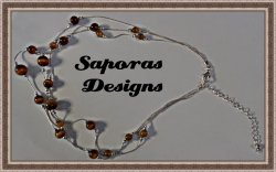 Silver Tone Multi-Layered Necklace With Brown & Silver Tone Beads