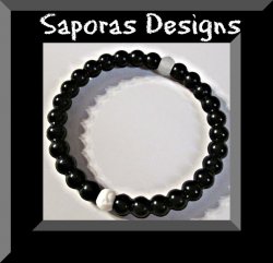 Black Silicone Bracelet Unisex Medium