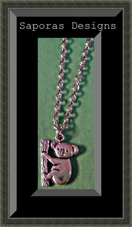 Image 0 of Silver Tone Koala Bear Design Necklace