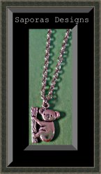 Silver Tone Koala Bear Design Necklace