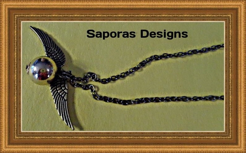 Image 0 of Harry Potter Snitch Design Necklace Gold Tone