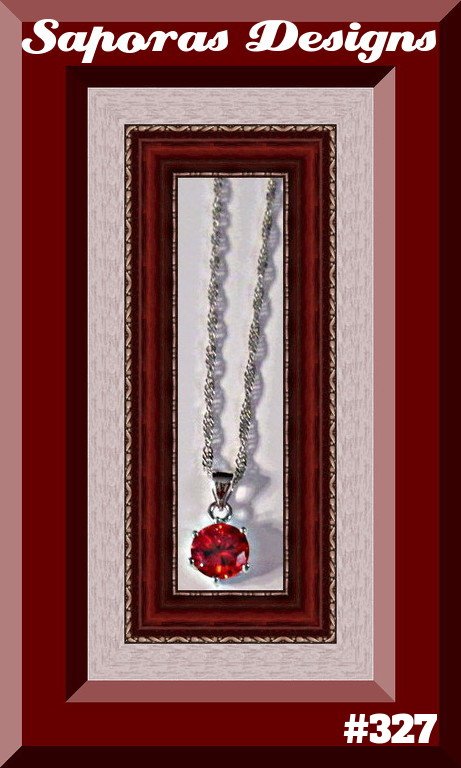 Image 0 of 18KRP Necklace With Red Crystal