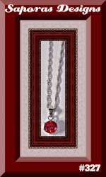 18KRP Necklace With Red Crystal