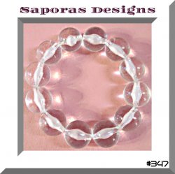 Stretchable Elastic Clear Beaded Bracelet Fits Most Wrist