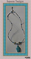 Tibetan Silver & Turquoise Turtle Design Necklace Native Ethnic Tribal Bohemian