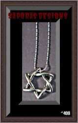 18KRP 6 Point Star Design Necklace Unisex Biker Gothic Punk Rock Style