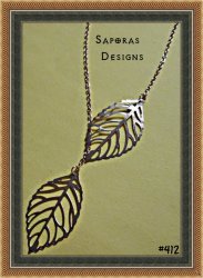 Gold Tone Leaf Design Necklace
