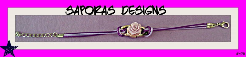 Image 0 of Handmade Purple Flower Bracelet Adjustable To Fit Most Wrist