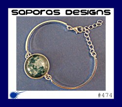 Silver Tone Moon Design Bracelet