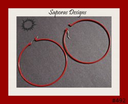 Red Hoop Earrings
