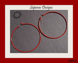 Red Hoop Earrings