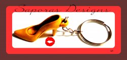 Handmade Wood Keychain High Heel Design 