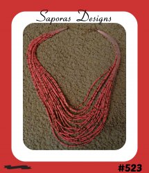 Multi-Stranded Pink & Brown Beaded Necklace Bohemian Design