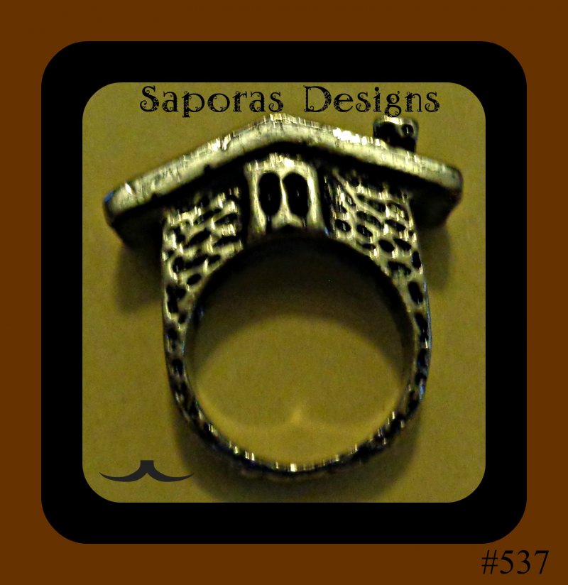 Image 0 of Antique House Design Ring Size 7 