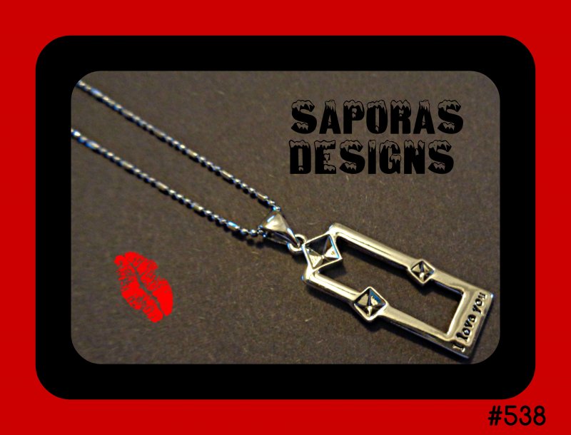 Image 0 of 18KRP I Love You Design Necklace