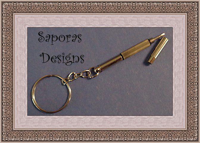 Image 0 of Screw Driver Design Keychain Silver Tone