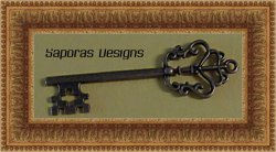 Antique Skeleton Key Design Charm