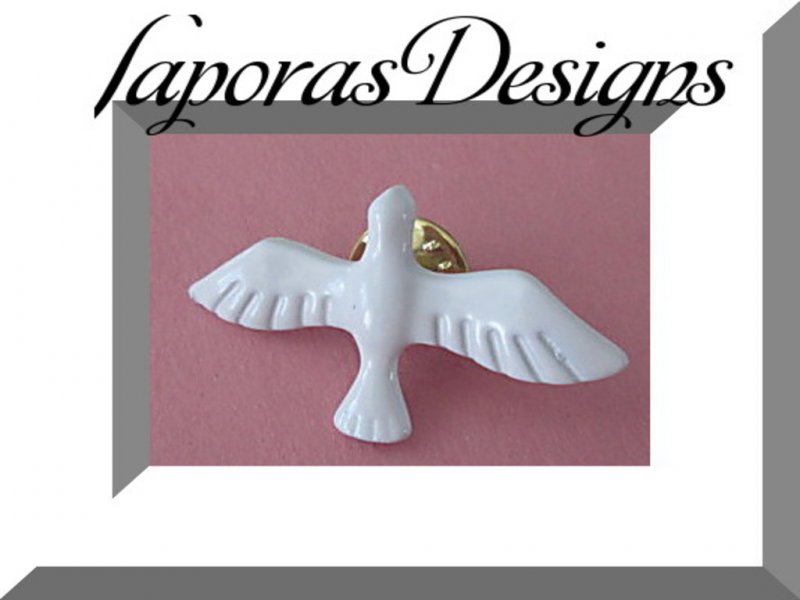 Image 0 of White Dove Design Pin Brooch 