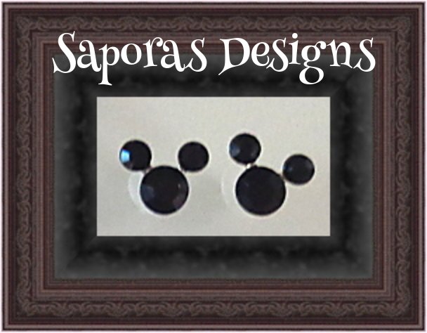 Image 0 of Black Crystal Stud Disney Mickey Mouse Design Earrings