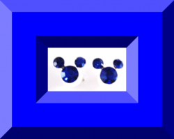 Disney Mickey Mouse Dark Blue Crystal Stud Earrings