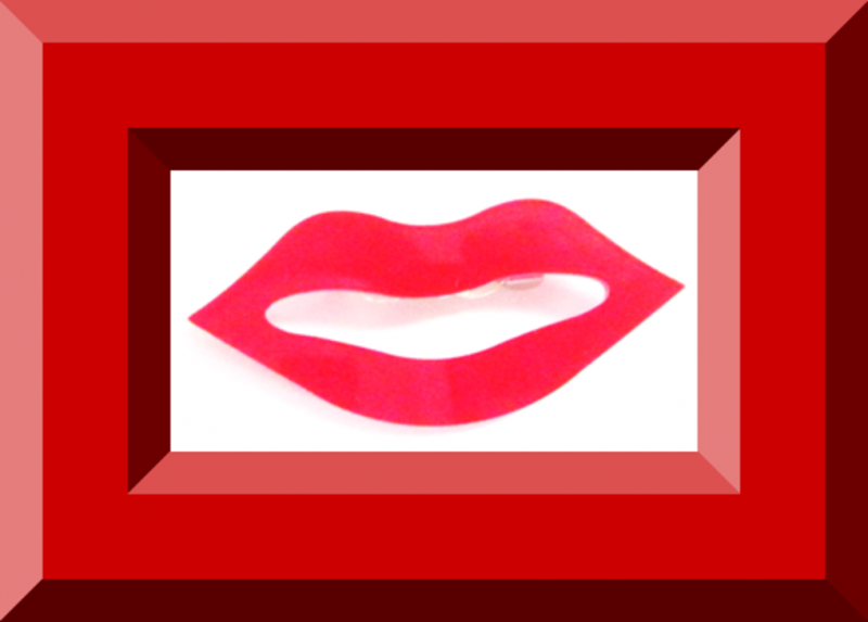 Image 0 of Red Hot Lips Design Brooch