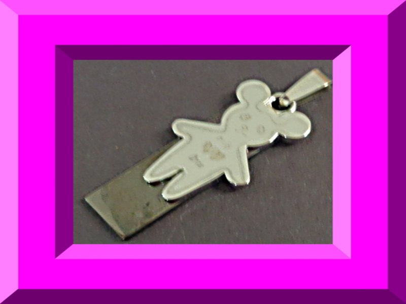 Image 0 of Stainless Steel Teddy Bear Design Charm For Necklace Or Bracelet